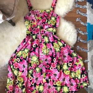 Floral Midi Pin-Up Style Dress